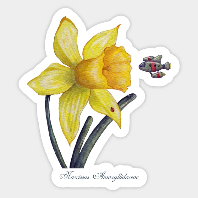 Future Botanical Studies - Daffodil Sticker by Timone